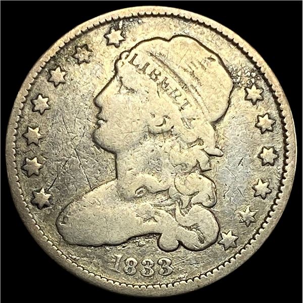 1833 Capped Bust Quarter NICELY CIRCULATED