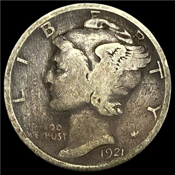 1921 Silver Mercury Dime NICELY CIRCULATED