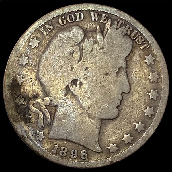 1896-D Silver Barber Half Dollar NICELY CIRCULATED