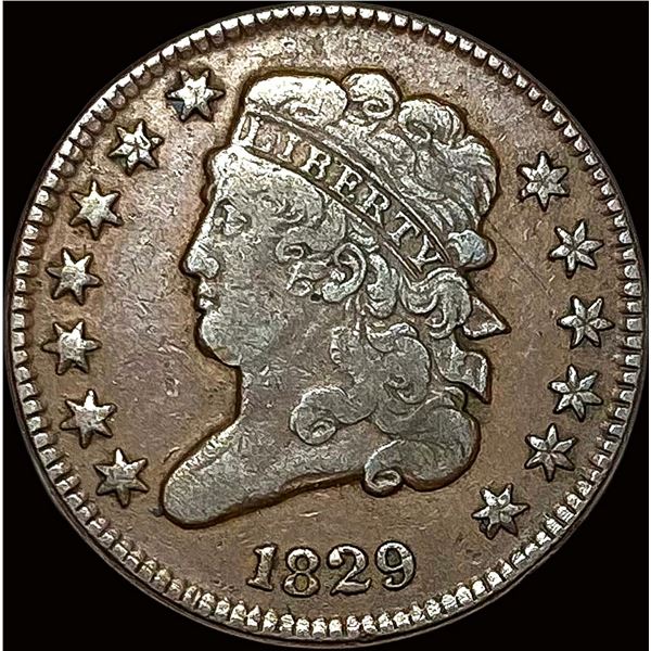 1829 Coronet Head Half Cent LIGHTLY CIRCULATED