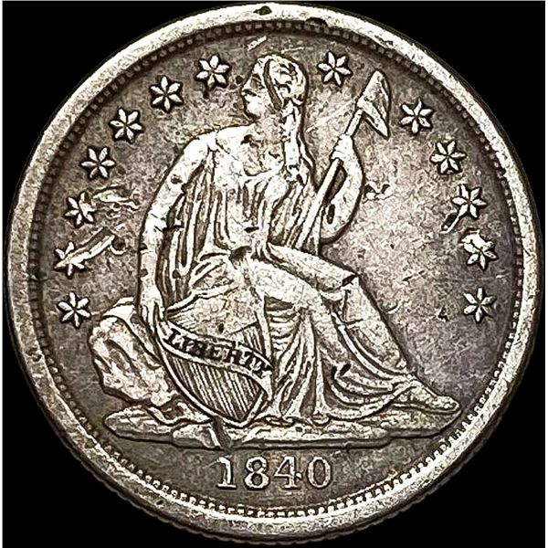 1840-O Silver Seated Liberty Dime LIGHTLY CIRCULATED