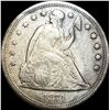 1871 Silver Seated Liberty Dollar LIGHTLY CIRCULATED