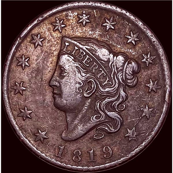 1819 Coronet Head Large Cent CLOSELY UNCIRCULATED