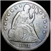Image 1 : 1871 Silver Seated Liberty Dollar NICELY CIRCULATED