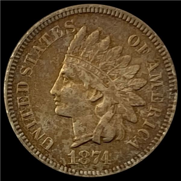1874 Indian Head Cent CLOSELY UNCIRCULATED