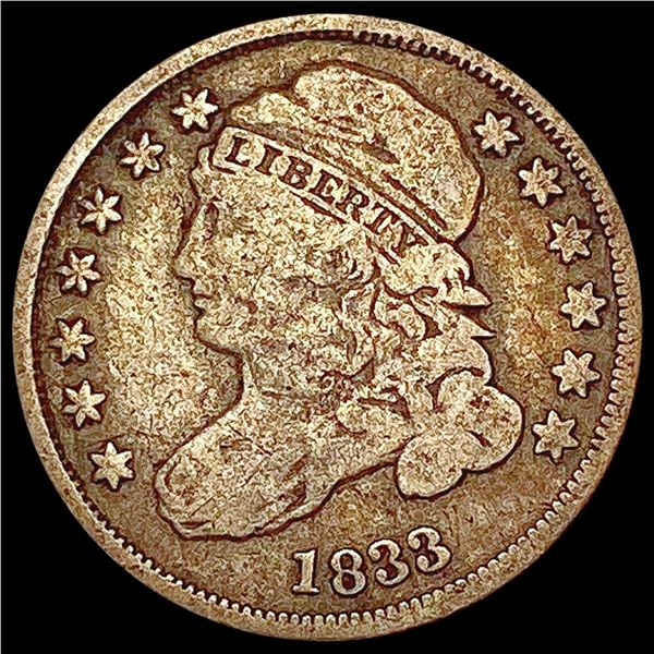 1833 Capped Bust Dime NICELY CIRCULATED