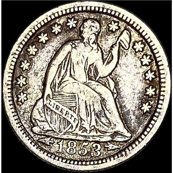 1853 Seated Liberty Half Dime LIGHTLY CIRCULATED