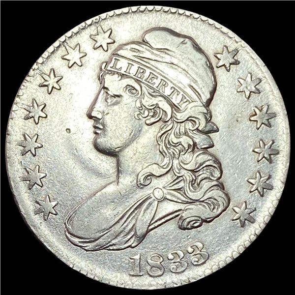 1833 Capped Bust Half Dollar NEARLY UNCIRCULATED