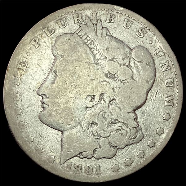 1891-CC Silver Morgan Dollar LIGHTLY CIRCULATED