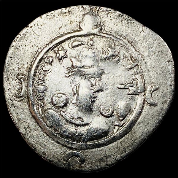 Sasanian Khosrow I 531-579 AD Silver Drach NEARLY UNCIRCULATED