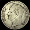 1926 Venezliela Silver 5 Bolivars NEARLY UNCIRCULATED