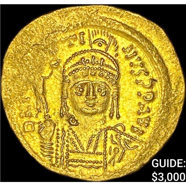 Byzantine Justin II, 565-578 AD Gold Solidus UNCIRCULATED