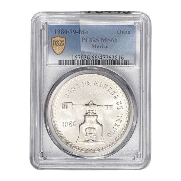 1980/79-Mo Mexico Silver Onza PCGS MS66