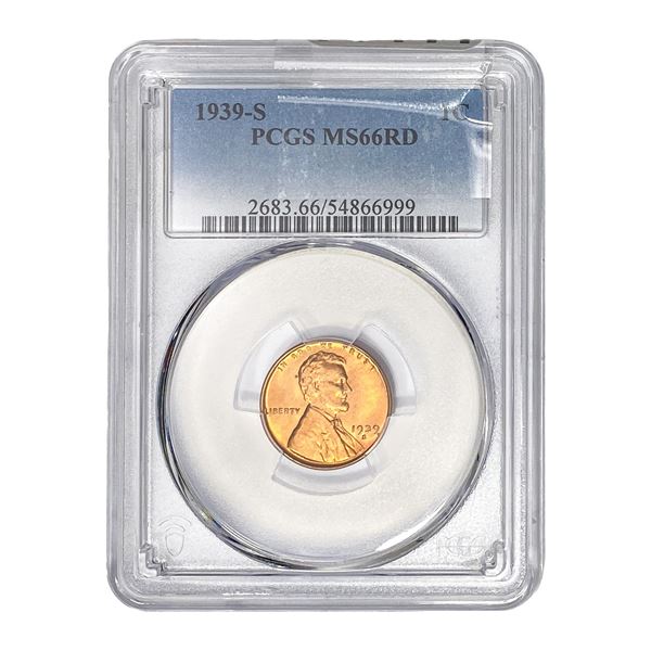 1939-S Wheat Cent PCGS MS66 RD