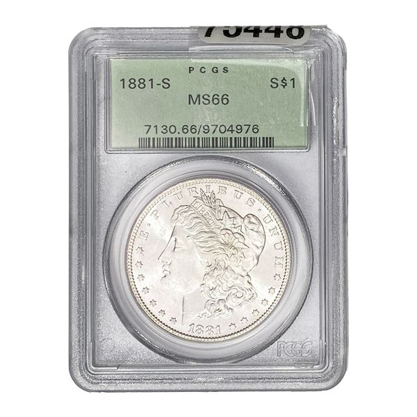 1881-S Morgan Silver Dollar PCGS MS66