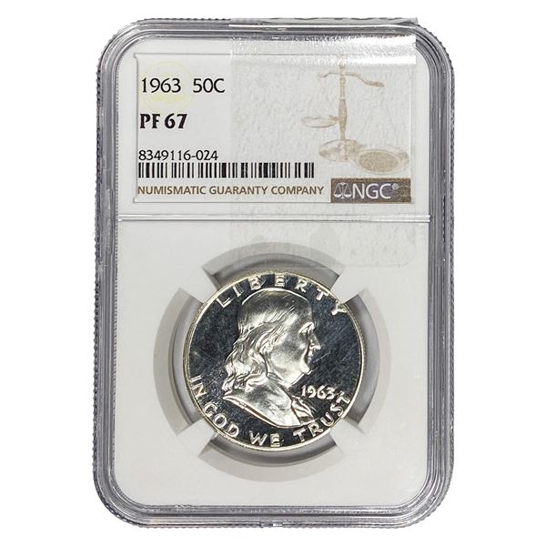 1963 Franklin Half Dollar NGC PF67