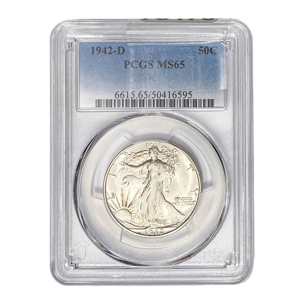 1942-D Walking Liberty Half Dollar PCGS MS65