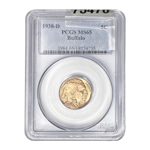 1938-D Buffalo Nickel PCGS MS65