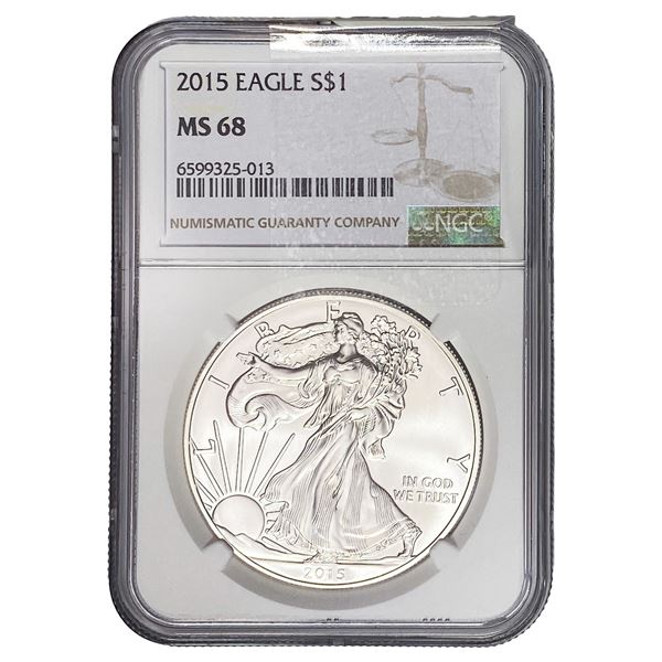 2015 Silver Eagle NGC MS68