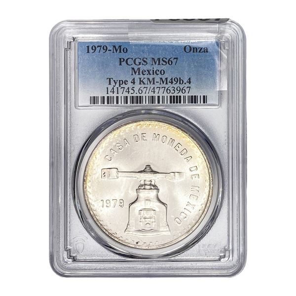1980/79-MO Silver Mexico 1 Onza PCGS MS66