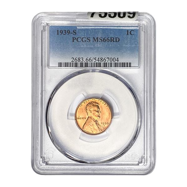1939-S Wheat Cent PCGS MS66 RD