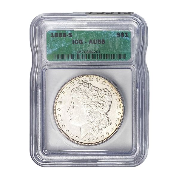 1888-S Morgan Silver Dollar ICG A55