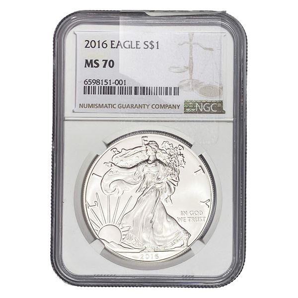 2016 Silver Eagle NGC MS70