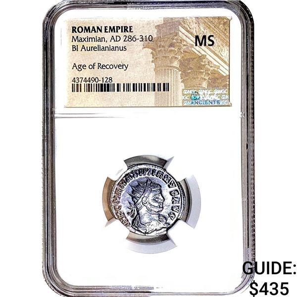 Roman Maximian, AD 286-310 BI Aurelianianus NGC