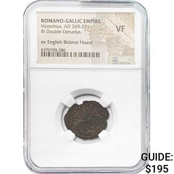 Romano-Gallic Victorinus 269-271 BI Dbl-Denarius NGC VF