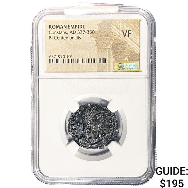 Roman Constans, AD 337-350 BI Centenionalis  VF