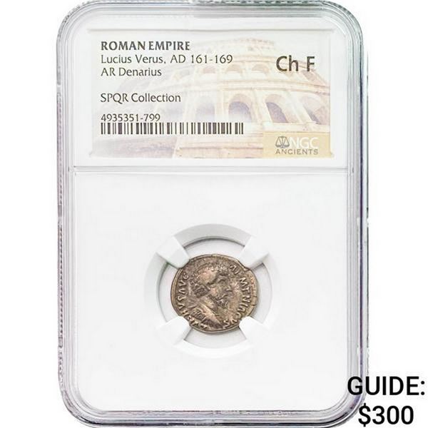 Roman Lucius Verus, AD 161-169 Silver Denarius