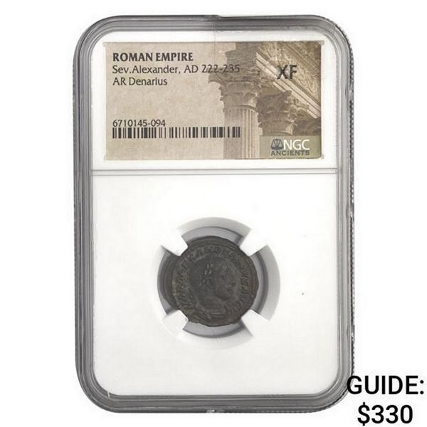 Roman Sev. Alexander, AD 222-235 Silver Denarius NGC XF