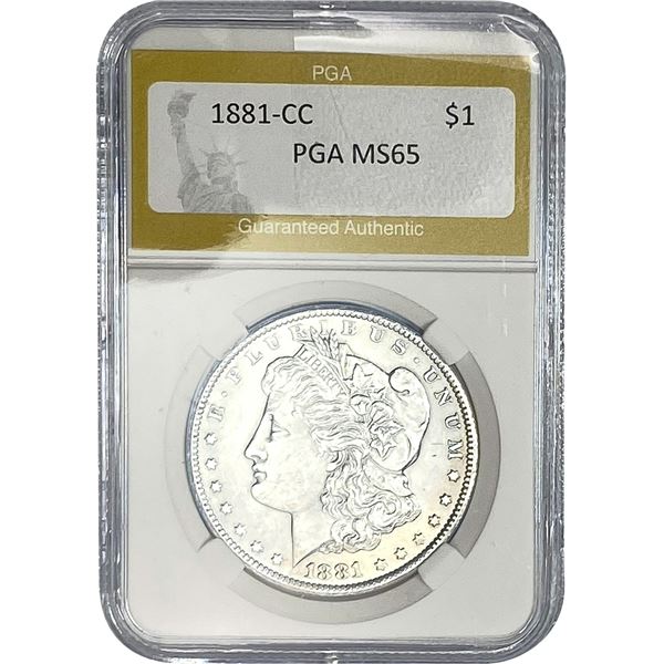 1881-CC Morgan Silver Dollar PGA MS65