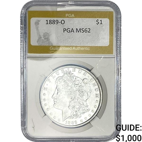 1889-O Morgan Silver Dollar PGA MS62
