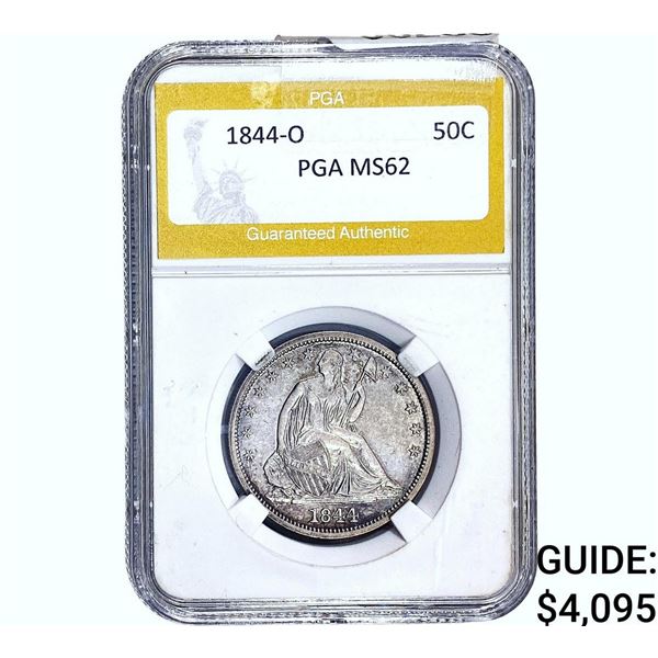 1844-O Seated Liberty Half Dollar PGA MS62