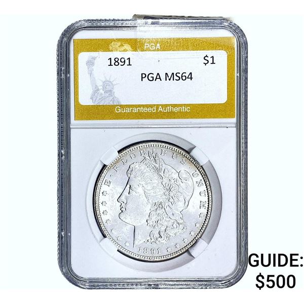1891 Morgan Silver Dollar PGA MS64
