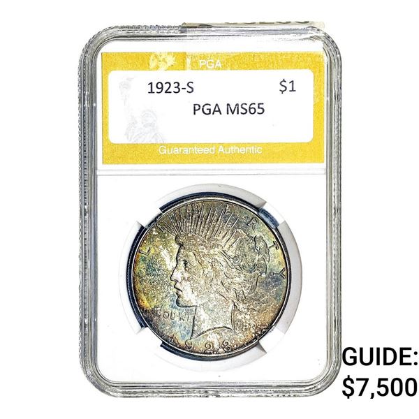 1923-S Silver Peace Dollar PGA MS65