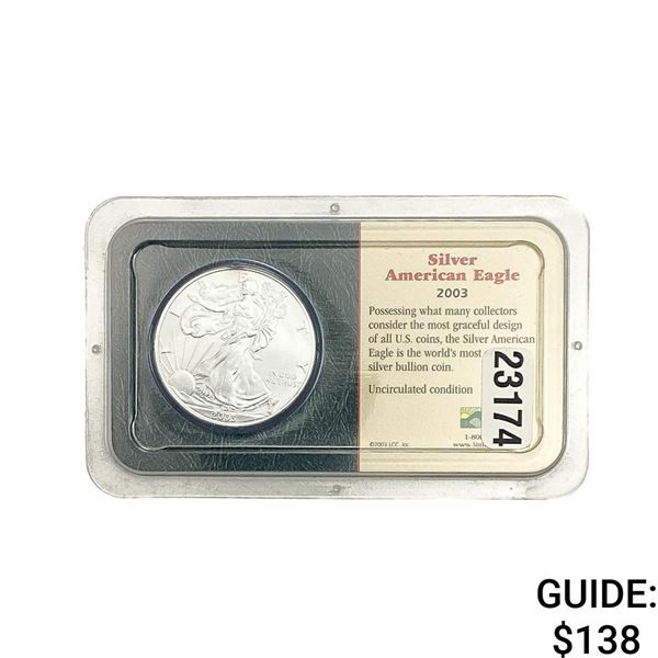 2003 Uncirculated American Silver Eagle LLC