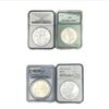 Image 1 : [4 Coins] 1880-2011 Various Silver Dollars NTC/NGC/PCGS AU/MS69-70