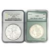 Image 2 : [4 Coins] 1880-2011 Various Silver Dollars NTC/NGC/PCGS AU/MS69-70