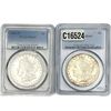 [2 Coins] 1883-1884 Morgan Silver Dollar PCGS MS65