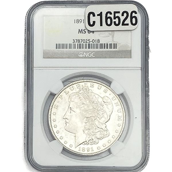 1891-S Morgan Silver Dollar NGC MS64