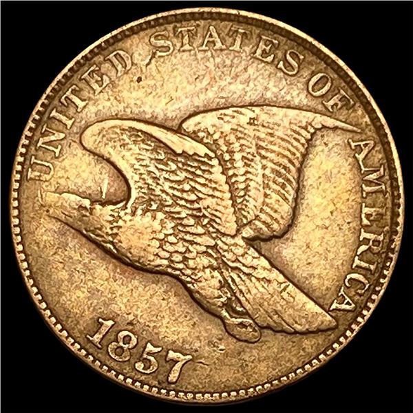 1857 Flying Eagle Cent NEARLY UNCIRCULATED