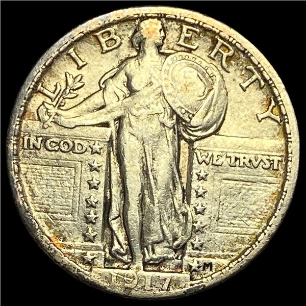 1917 Type 2 Standing Liberty Quarter NEARLY  UNCIRCULATED