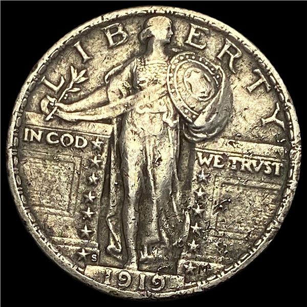 1919-S Standing Liberty Quarter NEARLY  UNCIRCULATED