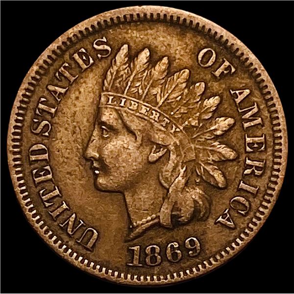 1869 Indian Head Cent NEARLY UNCIRCULATED