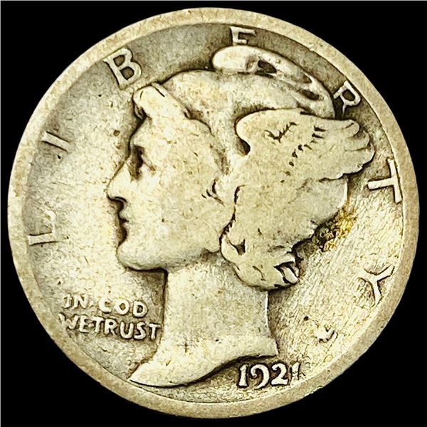 1921 Silver Mercury Dime NICELY CIRCULATED