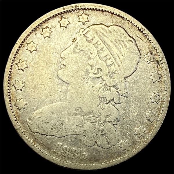1835 Capped Bust Silver Quarter NICELY  CIRCULATED