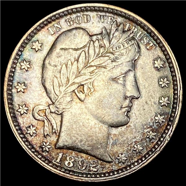 1892 Silver Barber Quarter CLOSELY  UNCIRCULATED
