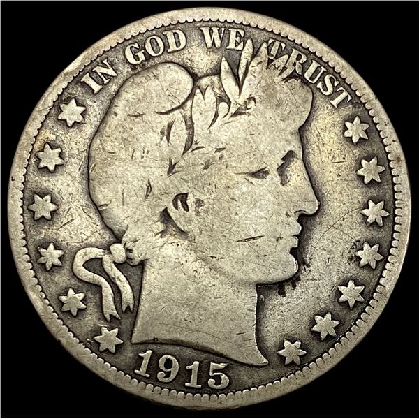 1915 Barber Half Dollar ABOUT UNCIRCULATED